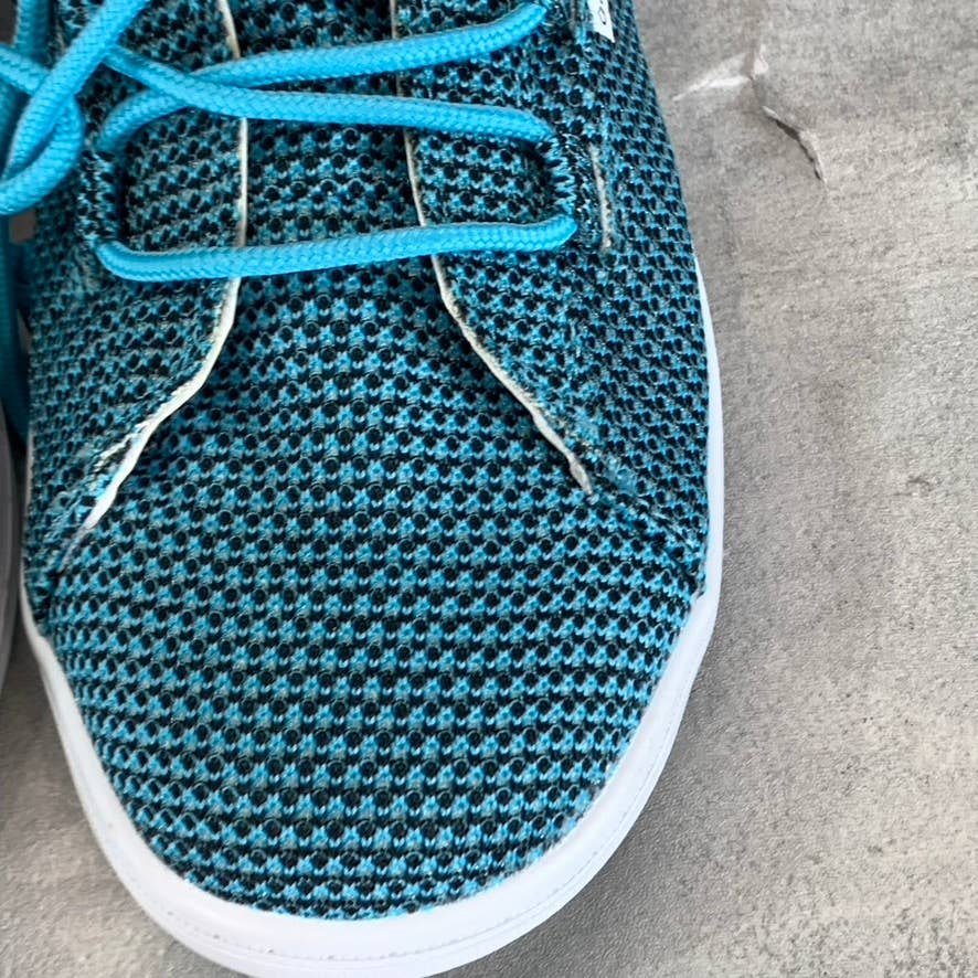 GOATS Women's Blue/Black The 454 Mesh Round-Toe Lace-Up Sneakers SZ 8