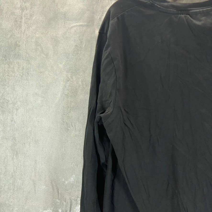 HUGO HUGO BOSS Men's Black Regular-Fit Crewneck Reverse Logo T-Shirt SZ L