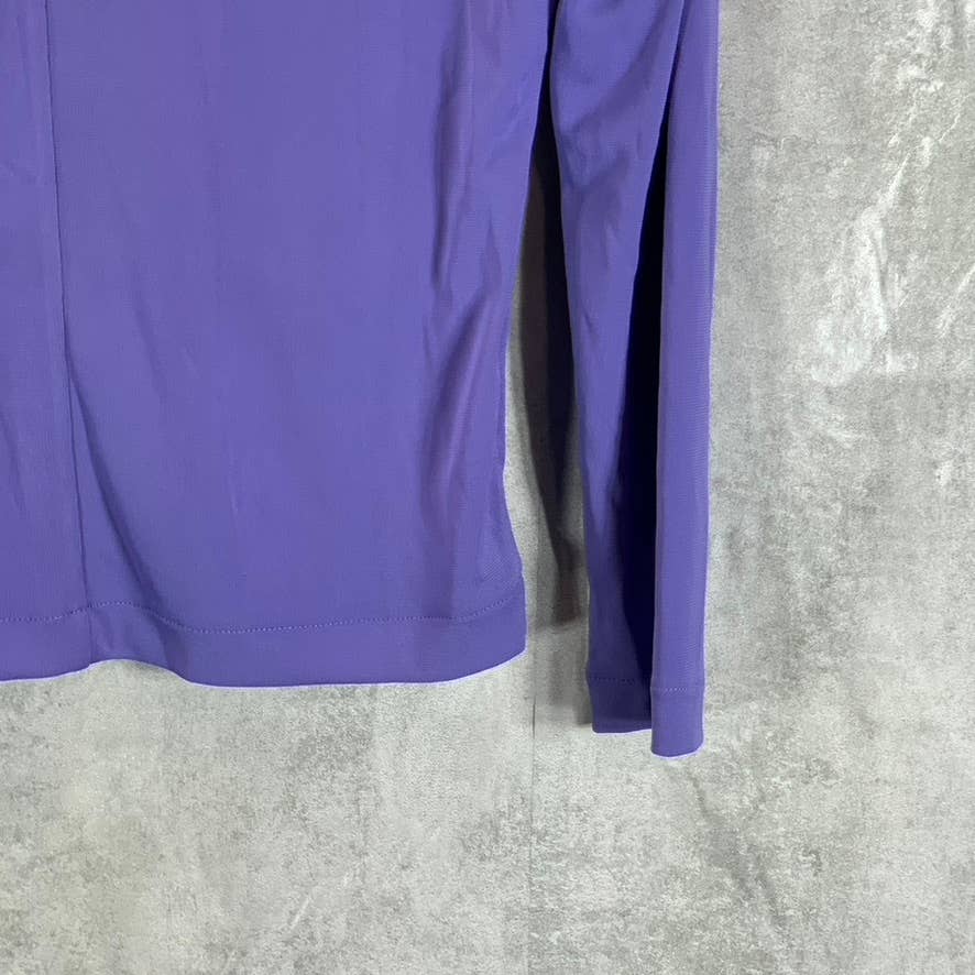 ALFANI Women's Corsican Blue Surplice Faux-Wrap Long-Sleeve Top SZ S