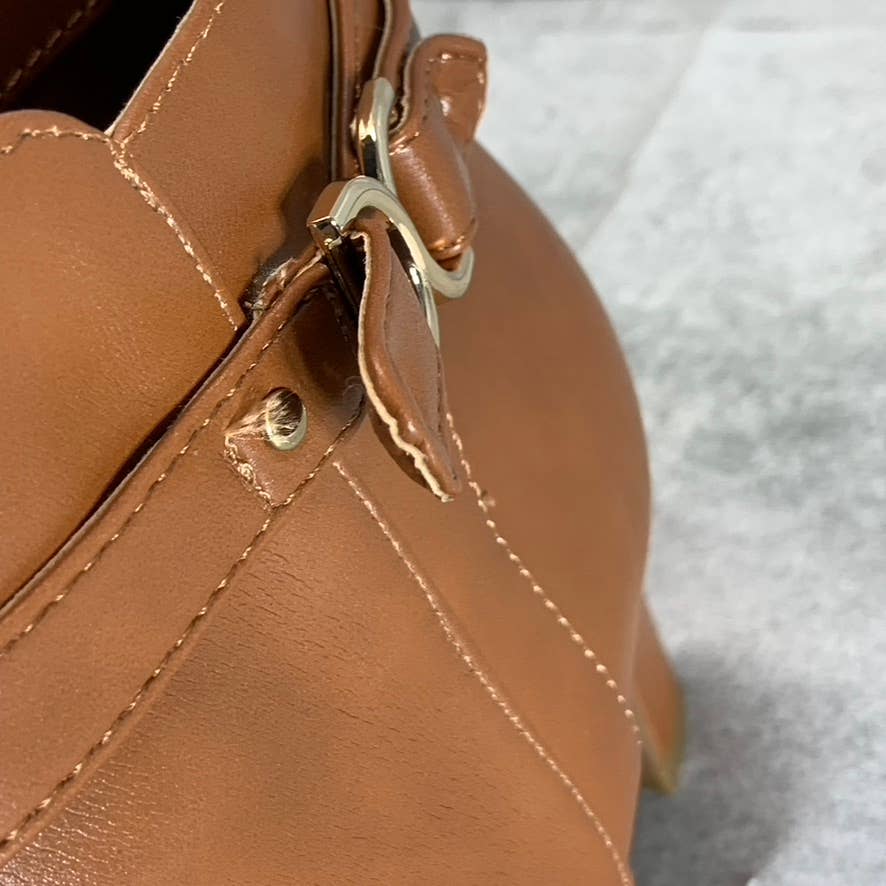 CHARTER CLUB Women's Brown Pixxy Almond-Toe Dress Booties SZ 8.5