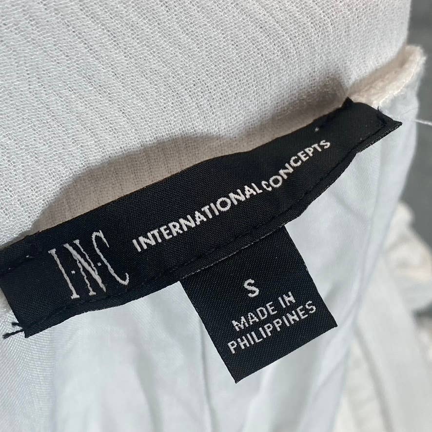 INC INTERNATIONAL CONCEPTS Women's Bright White Smocked Drawstring-Waist Pants