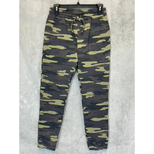 SOCIALITE Women's Green Camo Printed Elastic Drawstring Waist Jogger Pants SZ XS