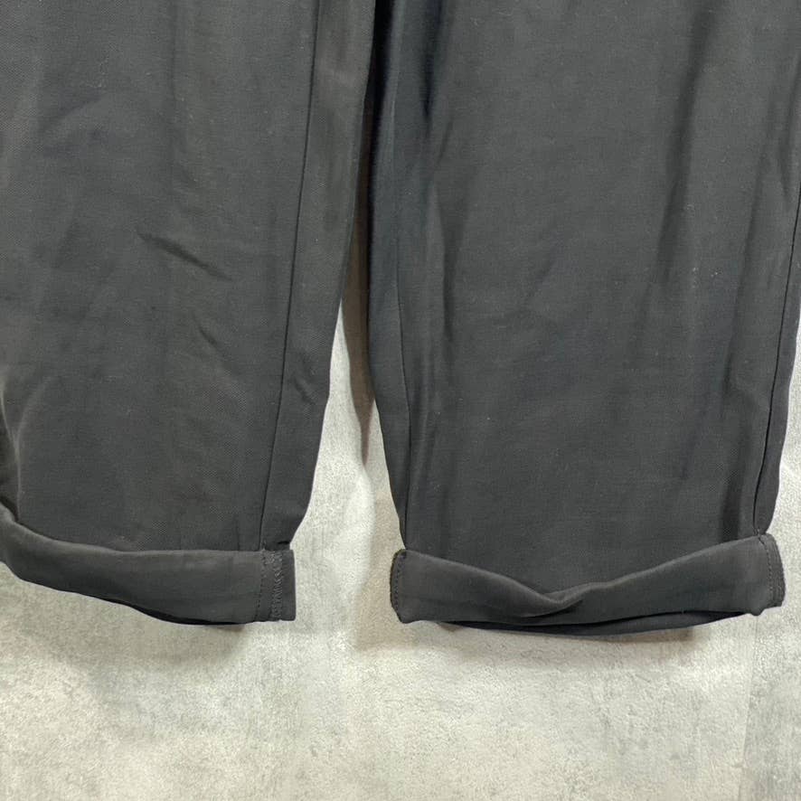 INC INTERNATIONAL CONCEPTS Women's Deep Black Split-Neck Belted Utility Jumpsuit