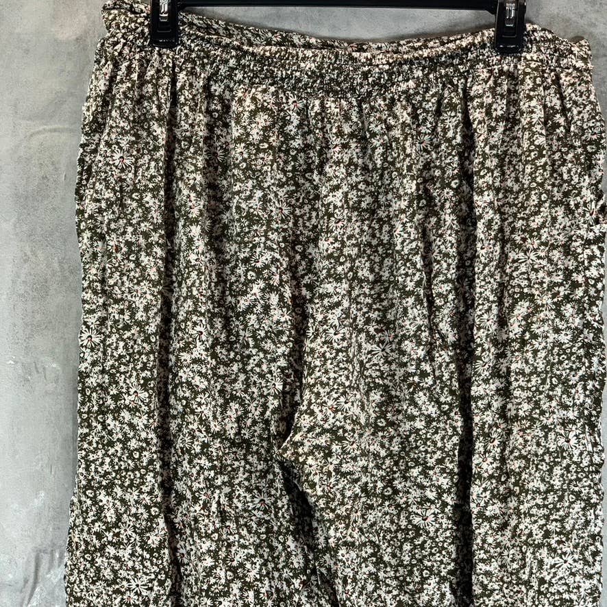 JESSICA SIMPSON Women's Plus Daisy Meadow Koney High-Waist Cropped Pants SZ 2X