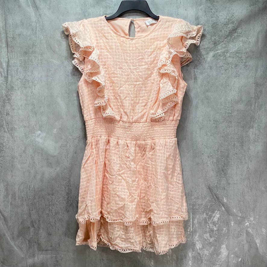 SAGE THE LABEL Pink Summer's Eve Ruffle Mini Dress SZ XL