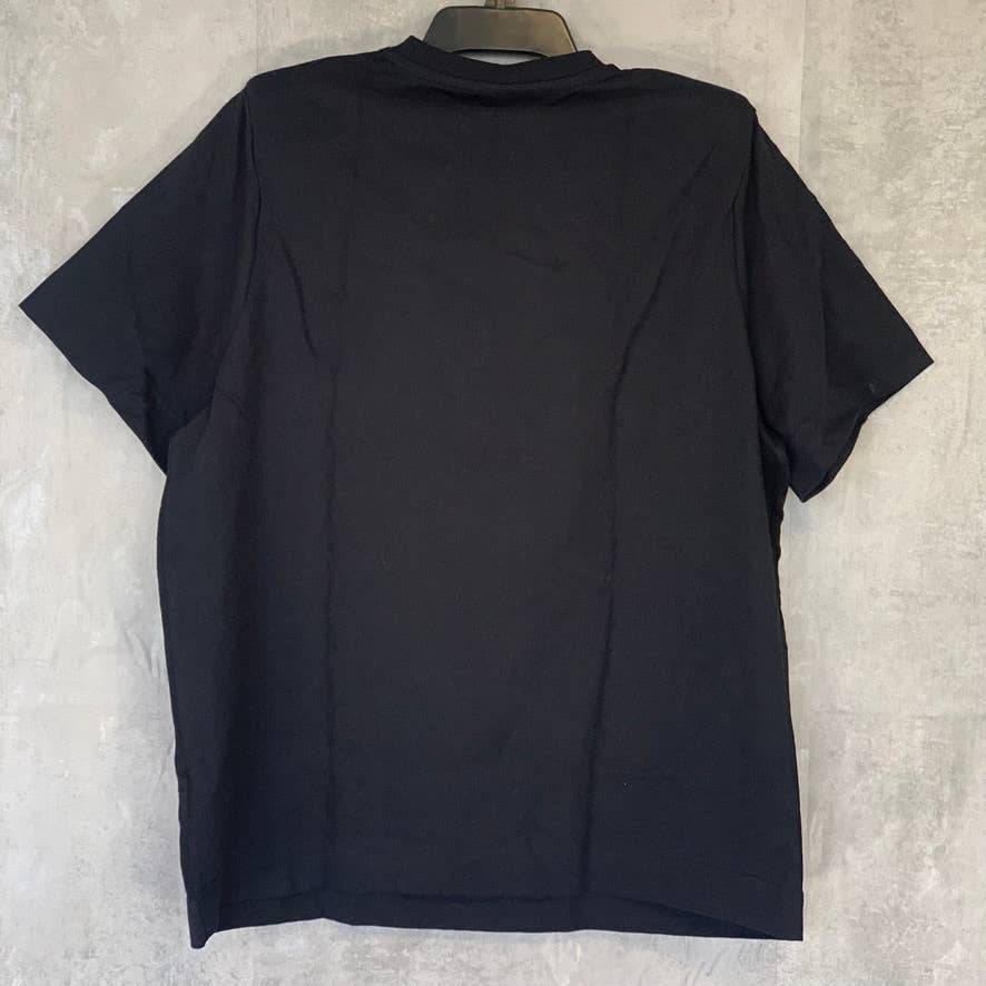 TOPSHOP Boutique Solid Black Short Sleeve Crewneck T-Shirt Top SZ 8