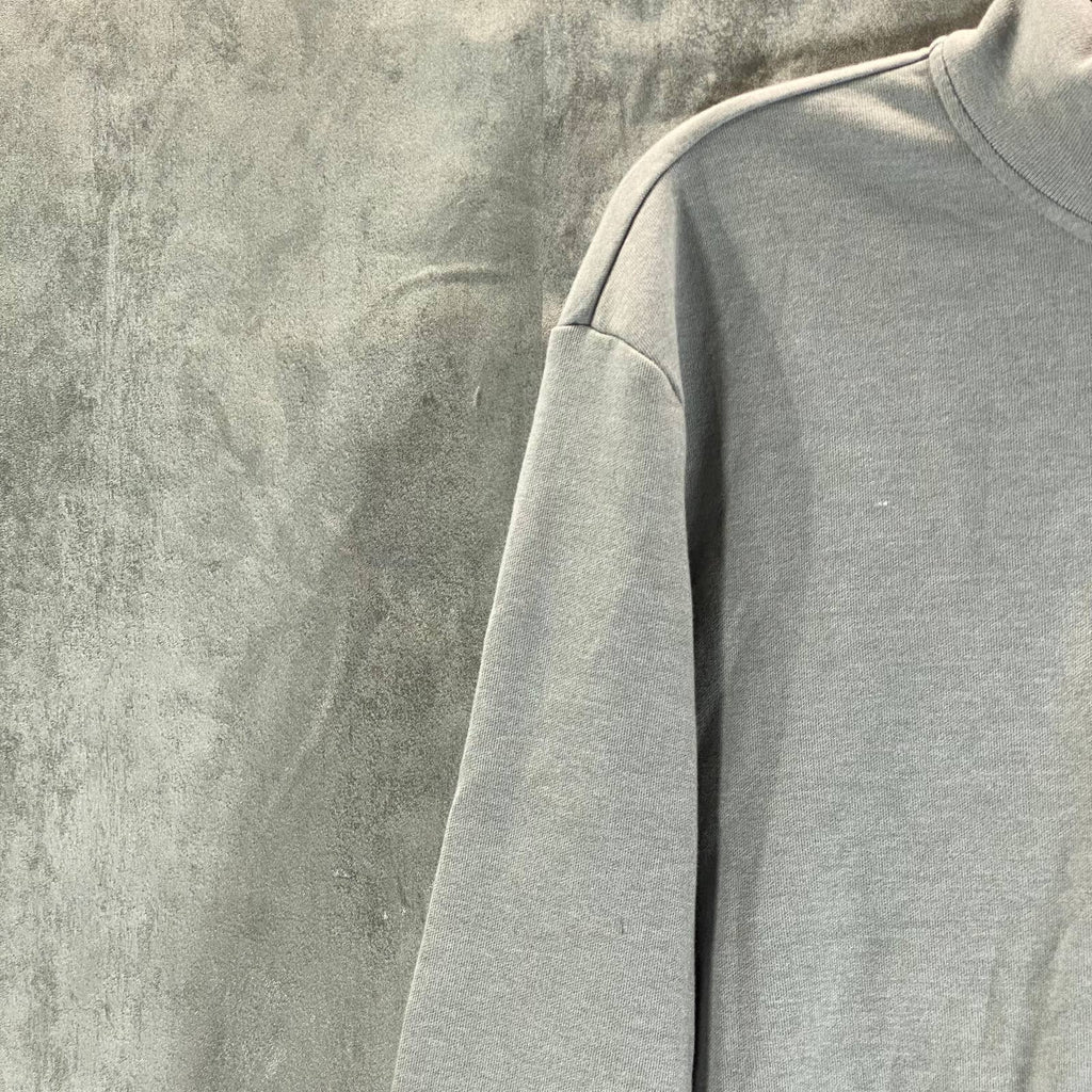 ALFANI Men's Casual Grey Heather Solid Quarter-Zip Pullover Sweater SZ XL