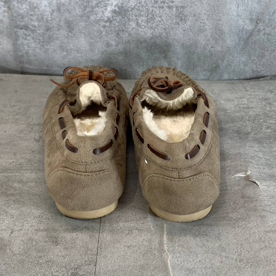 INDIGO RD. Women's Tan Faux-Fur Moccasin Round-Toe Slippers SZ 5.5