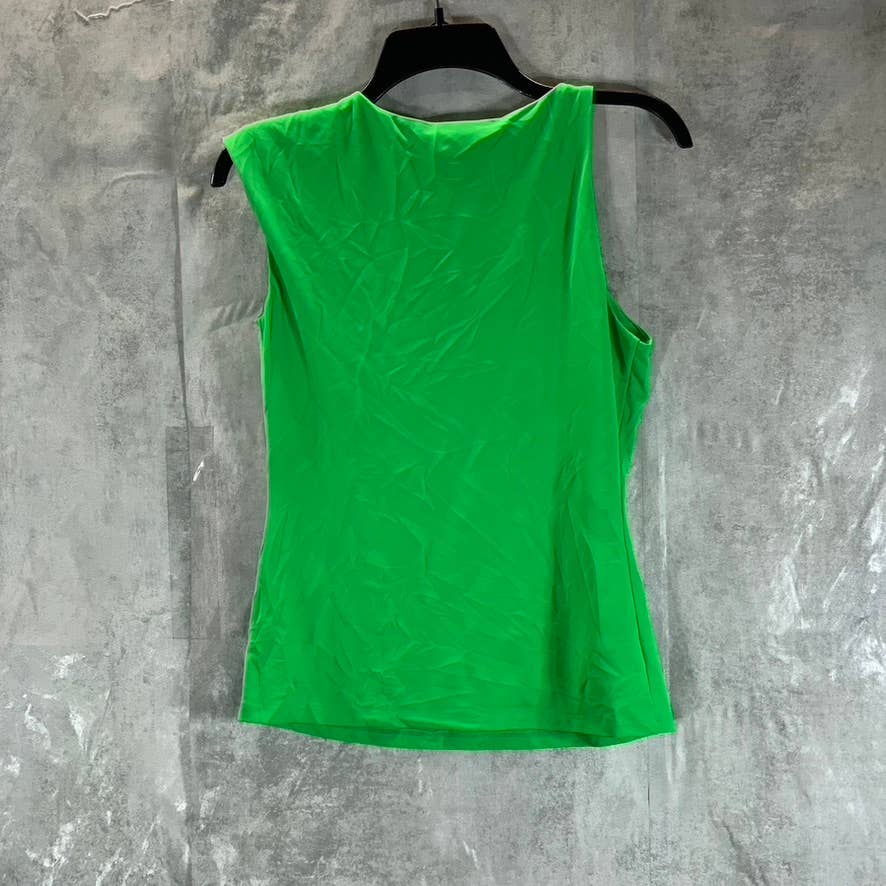 INC INTERNATIONAL CONCEPTS Women's Green Emerald Asymmetrical-Sleeve Top SZ S