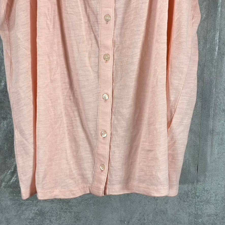 STYLE & CO Women's Soft Shell Off-The-Shoulder Eyelet Puff-Sleeve Button-Up Top