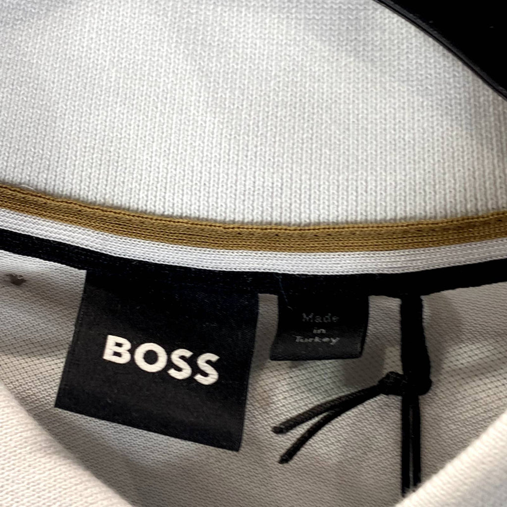 HUGO BOSS BOSS Men's White Cotton Pallas Embroidered Logo Polo Shirt SZ XL