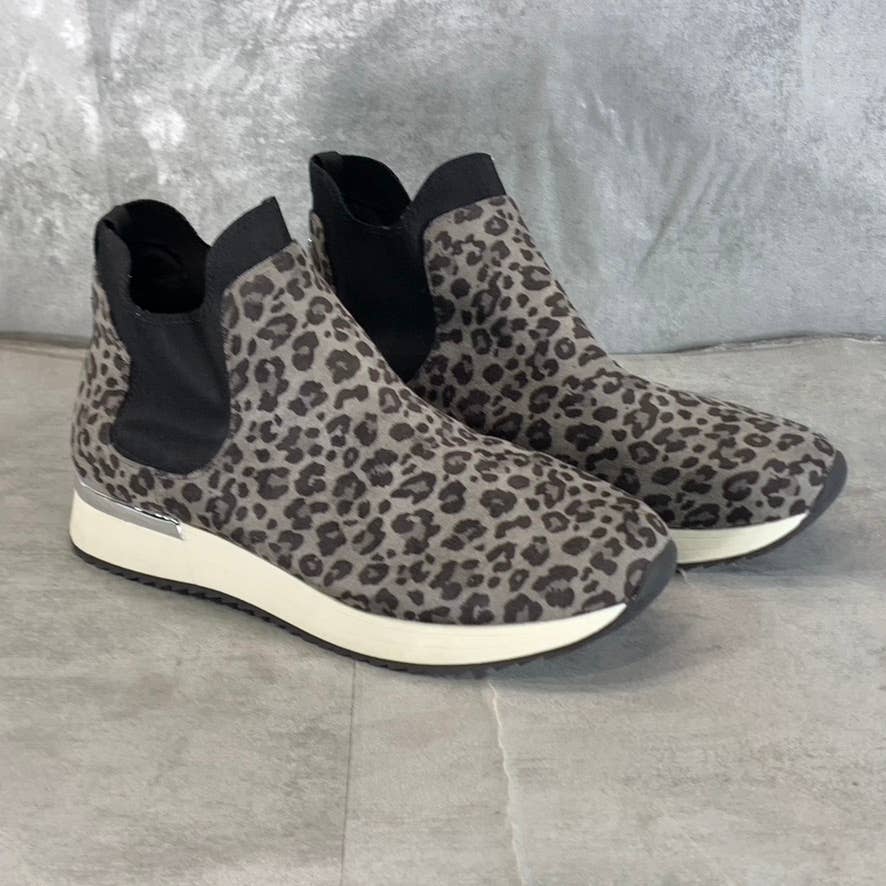 KENNETH COLE REACTION Women's Grey Leopard Cameron Chelsea Jogger Sneakers SZ11