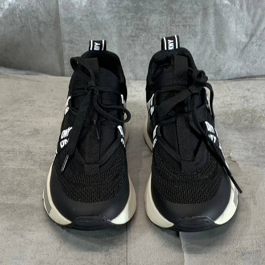 DKNY Women's Black Nash Round-Toe Lace-Up Slip-On Sneakers SZ 6