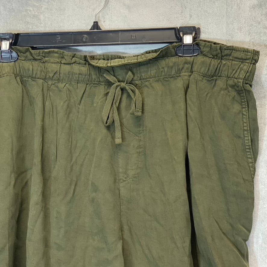 SANCTUARY Women's Plus Size Olive Drawstring Tie Pull-On Lightweight Shorts SZ3X