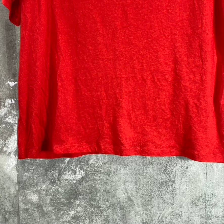 STYLE & CO Women's Petite Loving Red Short-Sleeve Polo Top SZ P/L
