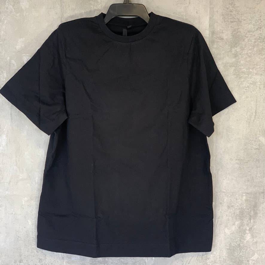 TOPSHOP Boutique Solid Black Short Sleeve Crewneck T-Shirt Top SZ 8