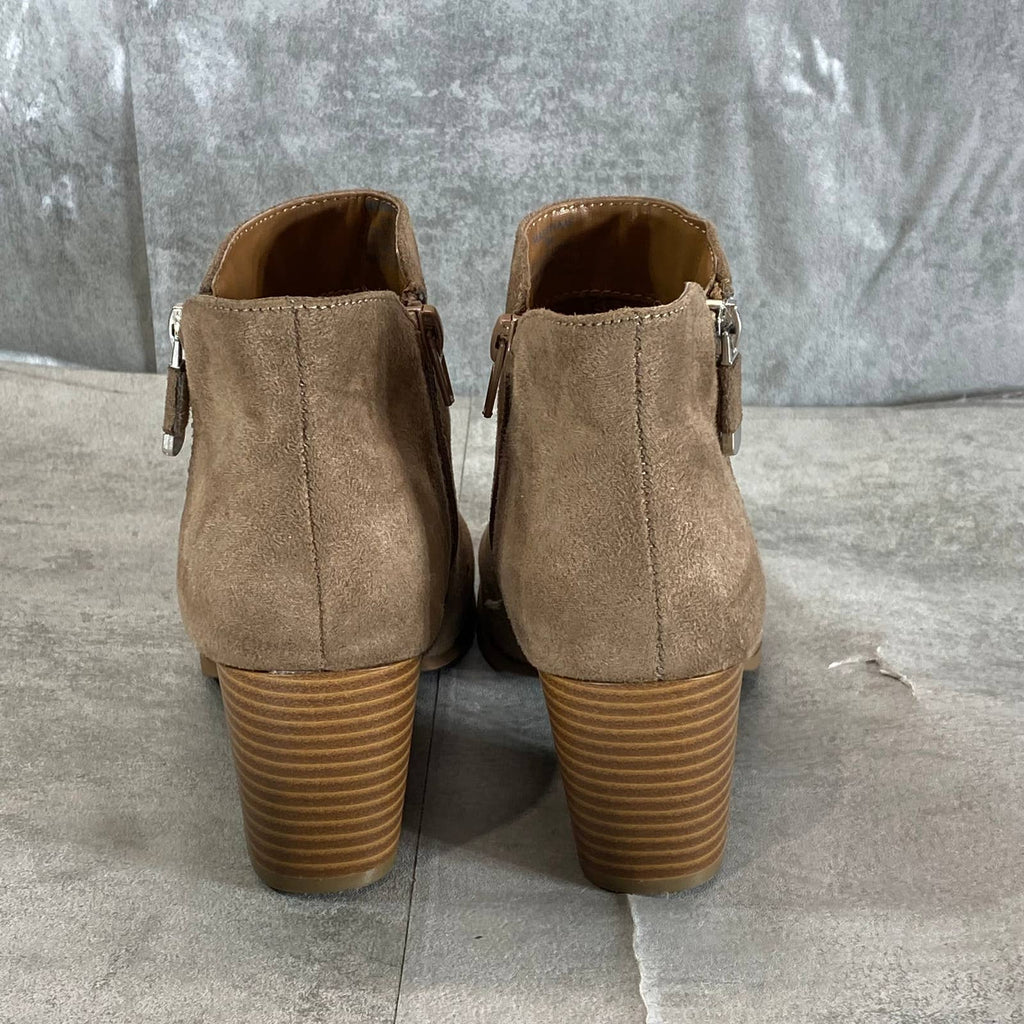 STYLE & CO Women's Taupe Masrinaa Slip-On Block-Heel Ankle Booties SZ 5