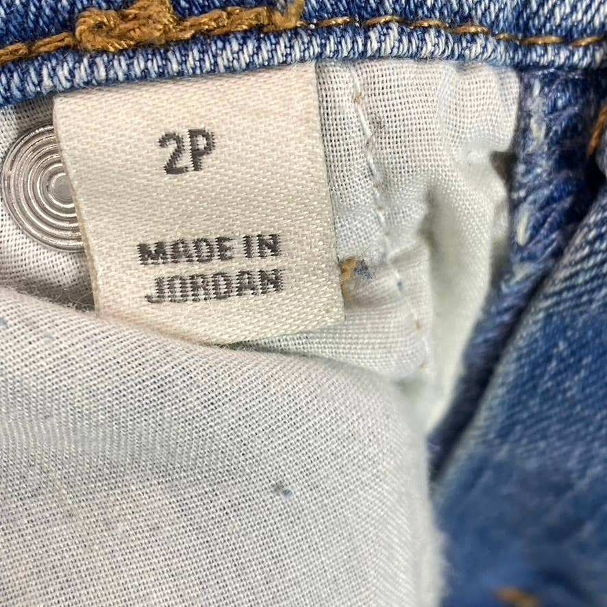 STYLE & CO Women's Petite Georgia Sky High-Rise Natural Straight-Leg Jeans SZ 2P