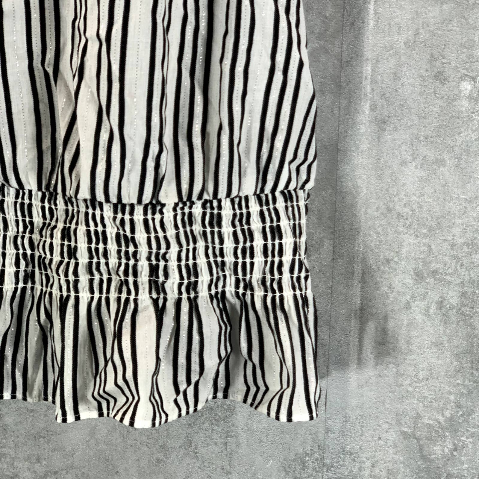 INC INTERNATIONAL CONCEPTS Women's Black-White Striped Sleeveless Halter Top SZM