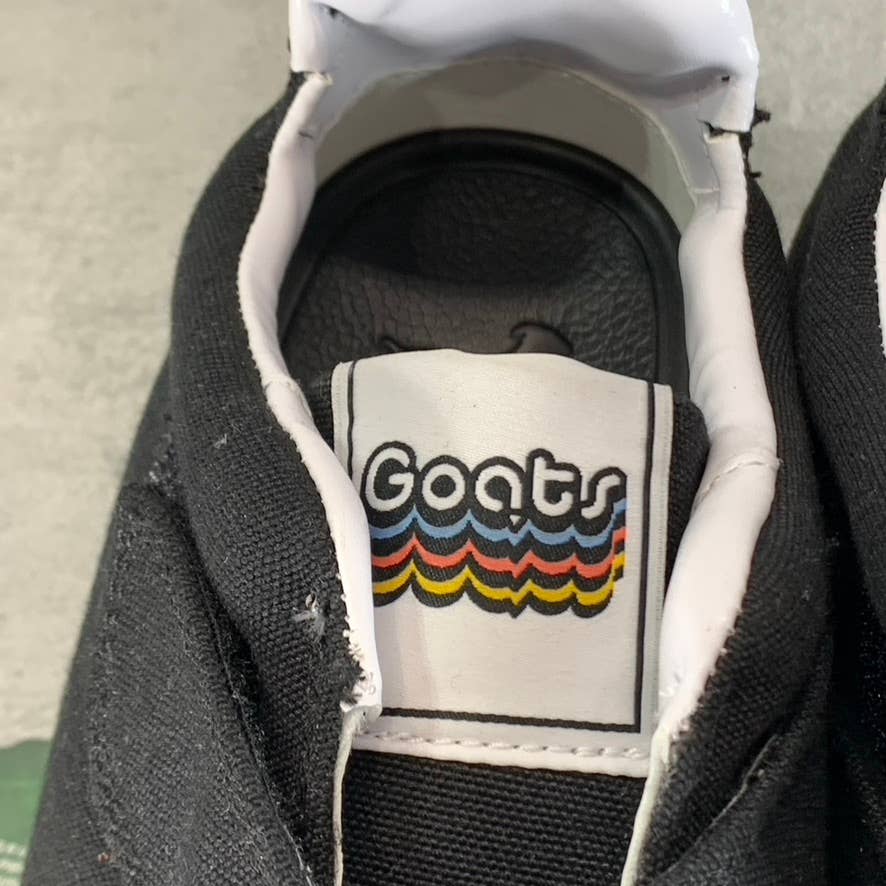 GOATS Women's Black Canvas The 728 Cross Straps Platform Slip-On Sneakers SZ 9