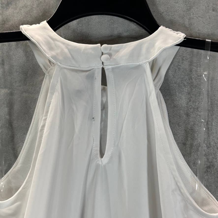 INC INTERNATIONAL CONCEPTS Women's Washed White Gathered Neck Halter Top SZ XS