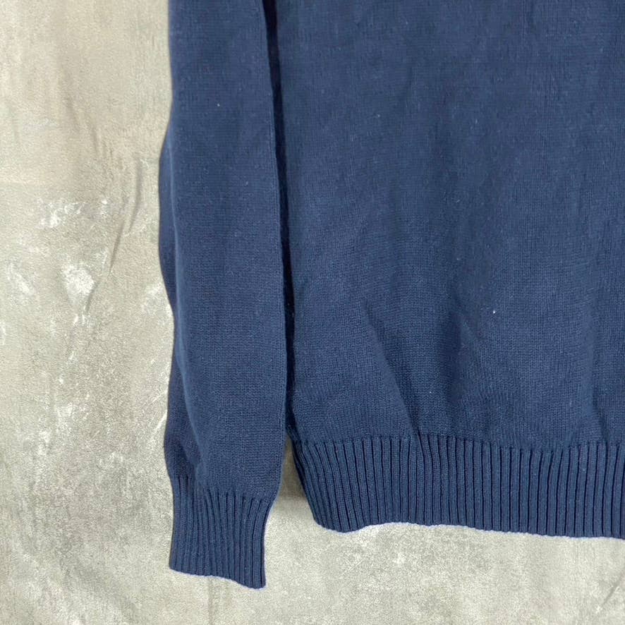 INC INTERNATIONAL CONCEPTS Men's Dark Navy Colorblock Mock-Neck Sweater SZ L