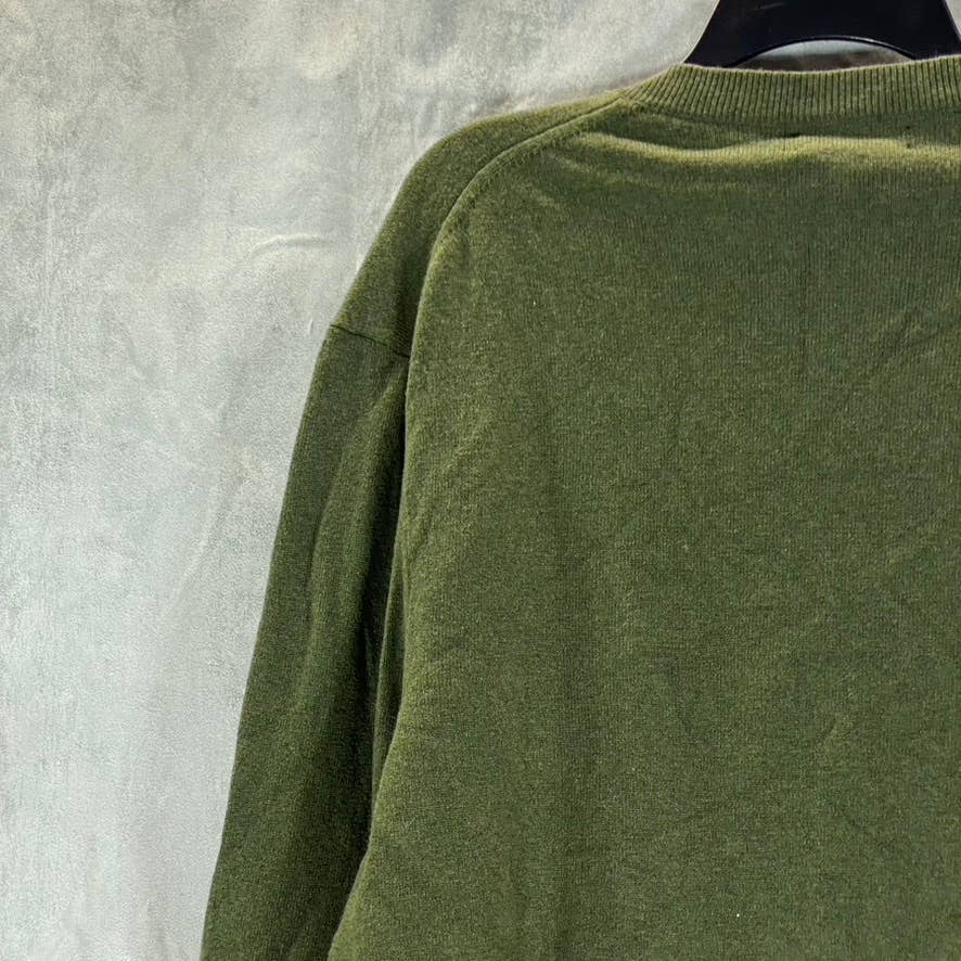 CALVIN KLEIN Men's Jolly Green Bean Heather V-Neck Pullover Sweater SZ 2XL