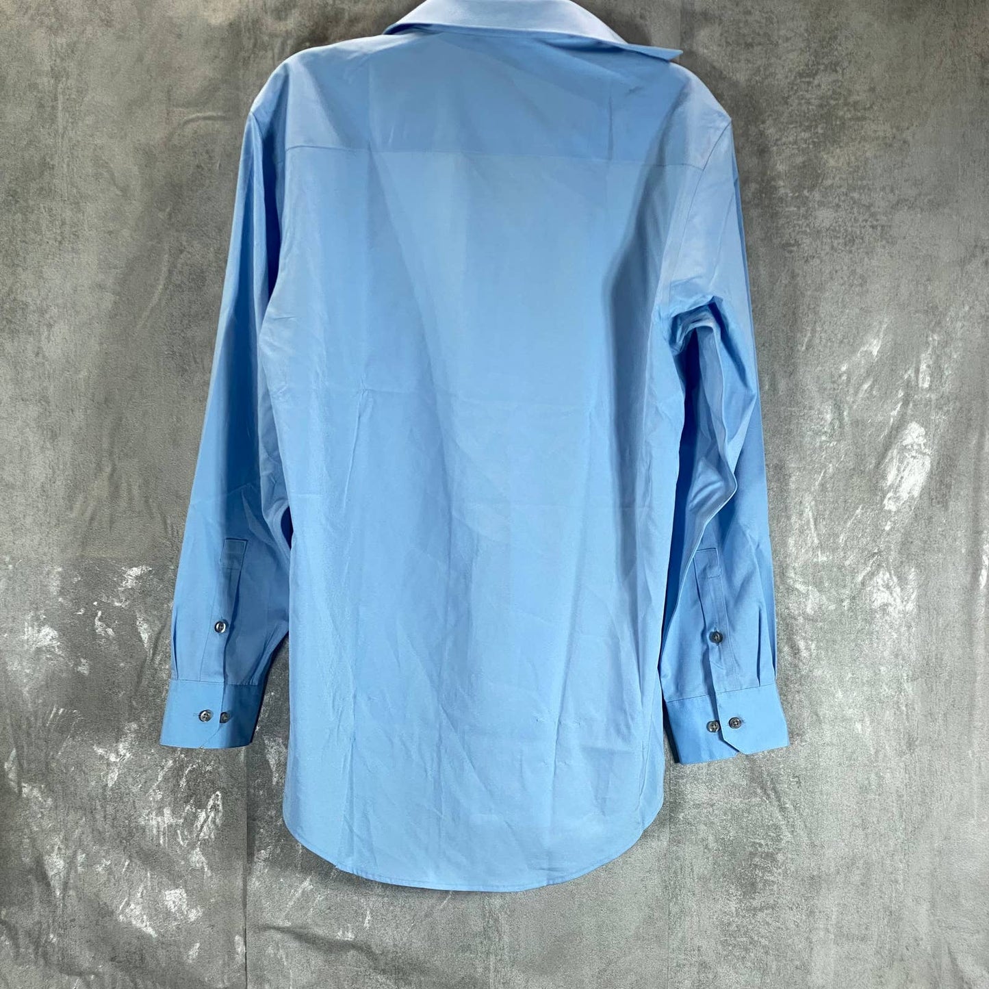 ALFANI Men's Light Blue Stretch Regular-Fit Button-Up Solid Shirt SZ S