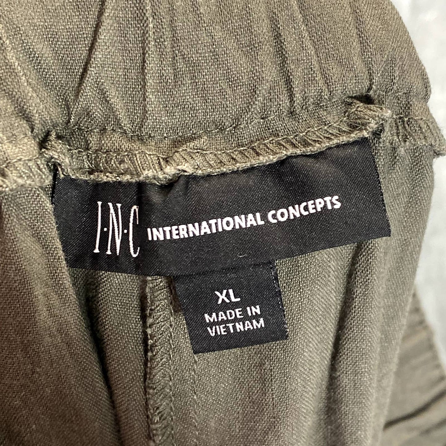 INC INTERNATIONAL Women's Moss Mountain Linen Pleated Buckle Wide-Leg Pants SZXL