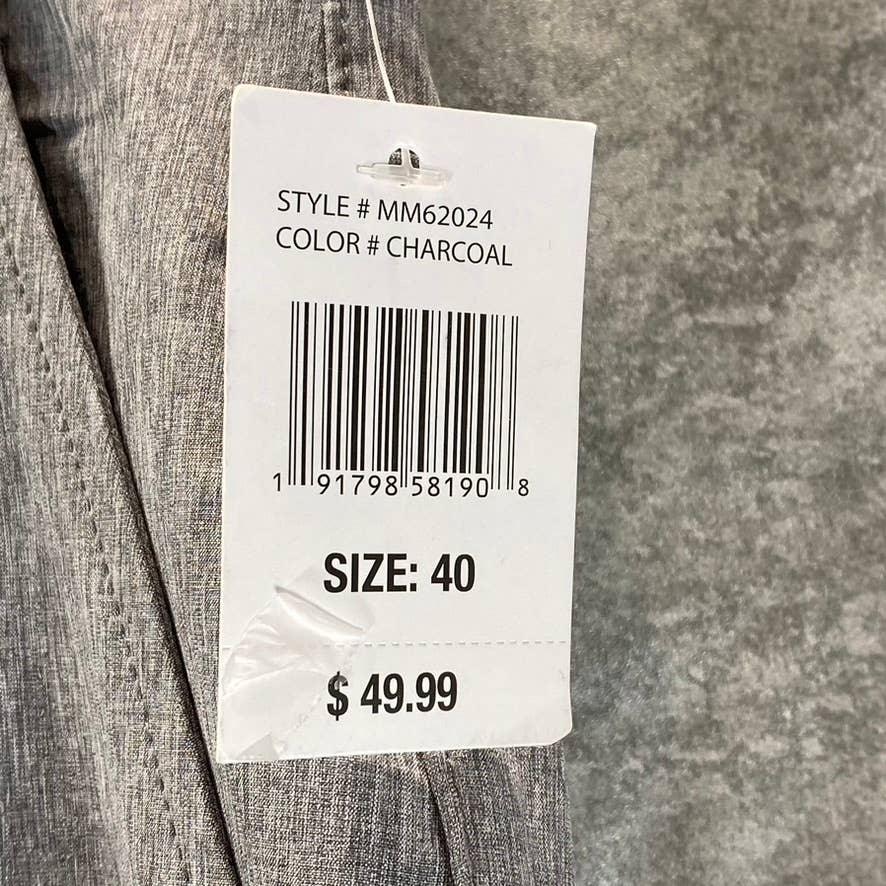 MOUNTAIN AND ISLES Men's Charcoal All Day Hybrid Performance Stretch Shorts SZ40