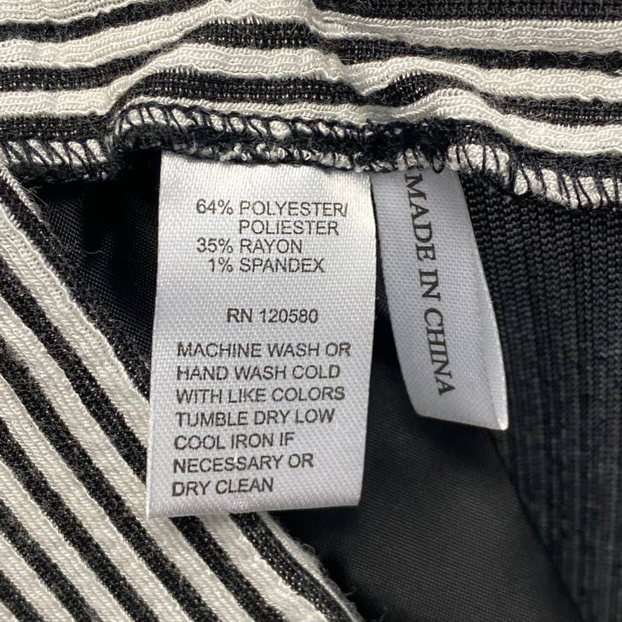 AMANDA + CHELSEA Women's Black/White Pinstripe Ankle Pants SZ 16