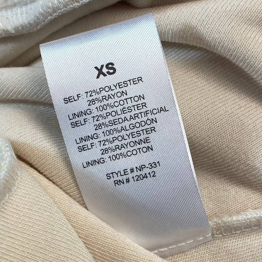 NIA Women's Bone Elastic Drawstring Waist Pull-On Fleece Jogger Pants SZ XS