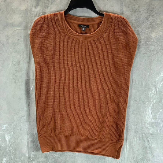 ALFANI Women's Peanut Brittle Scoop-Neck Cap-Sleeve Pullover Sweater SZ XS