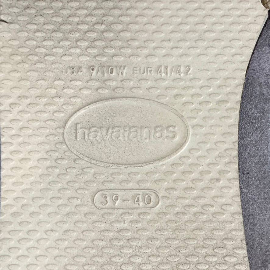 HAVAIANAS Women's Beige You St. Tropez Shine Thong Sandals SZ 9-10