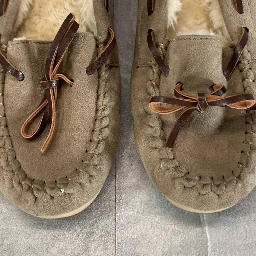 INDIGO RD. Women's Tan Faux-Fur Moccasin Round-Toe Slippers SZ 5.5