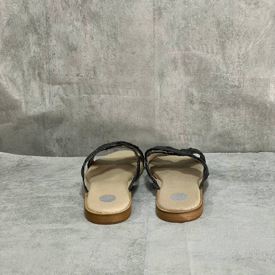 JOURNEE SIGNATURE Black Bryson Slip-On Sandals SZ 9