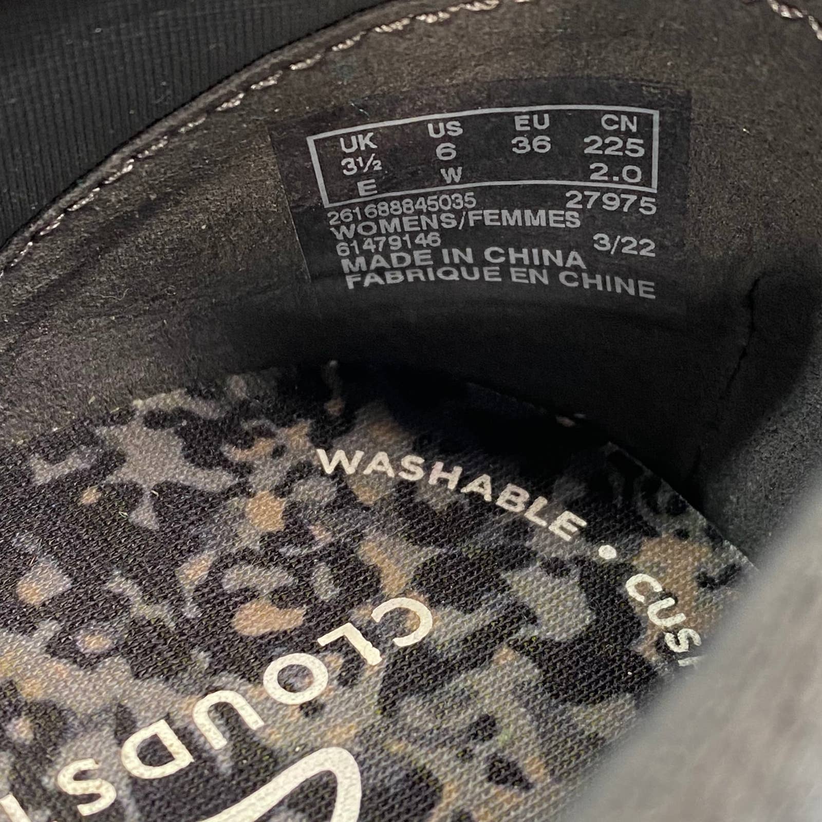 CLARKS CLOUDSTEPPERS Women's Wide Dark Grey Breeze Bali Slip-On Sneakers SZ 6W