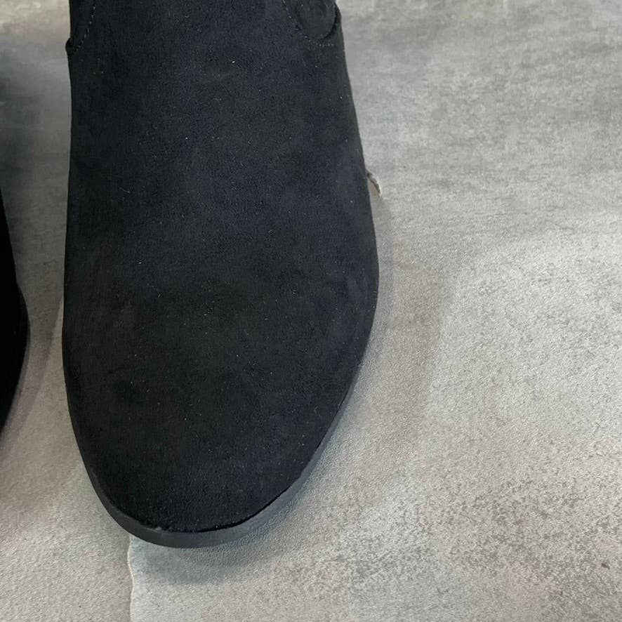 STYLE & CO Women's Black Addyy Memory Foam Round-Toe Dress Block-Heel Boots SZ10