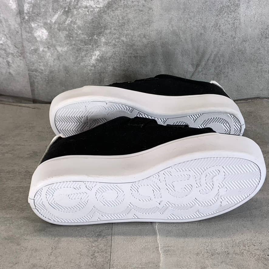 GOATS Women's Black Canvas The 305 2-Strap Slip-On Platform Sneakers SZ 9.5