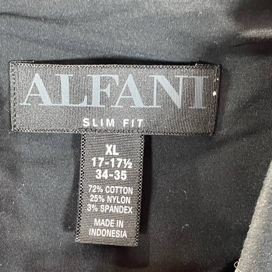 ALFANI Men's Black Slim-Fit Performance Stretch Solid Button-Up Dress Shirt SZXL
