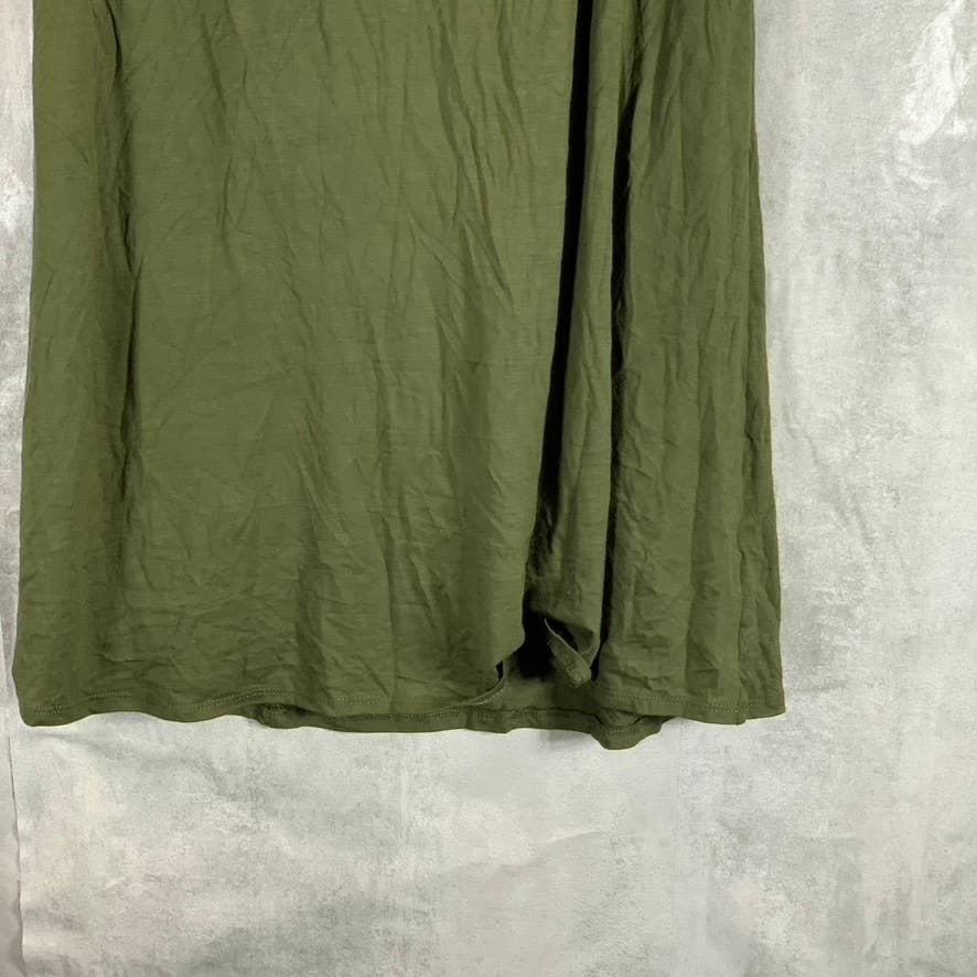 24SEVEN Comfort Apparel Women's Green A-Line Maxi Pull-On Skirt SZ M