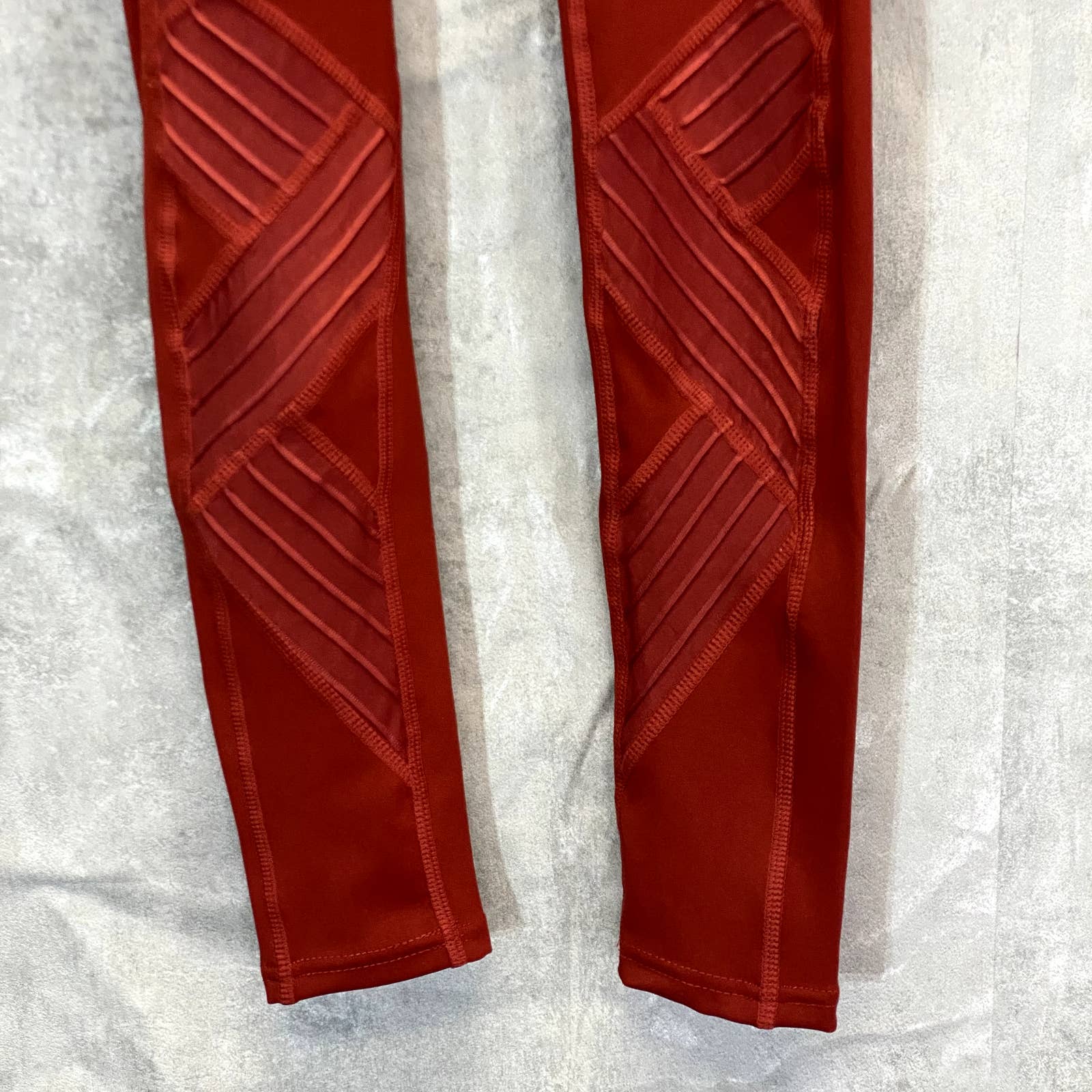 LAUNDRY By Shelli Segal Rust Textured High-Waist Stretch Pull-On Active Leggings SZ S
