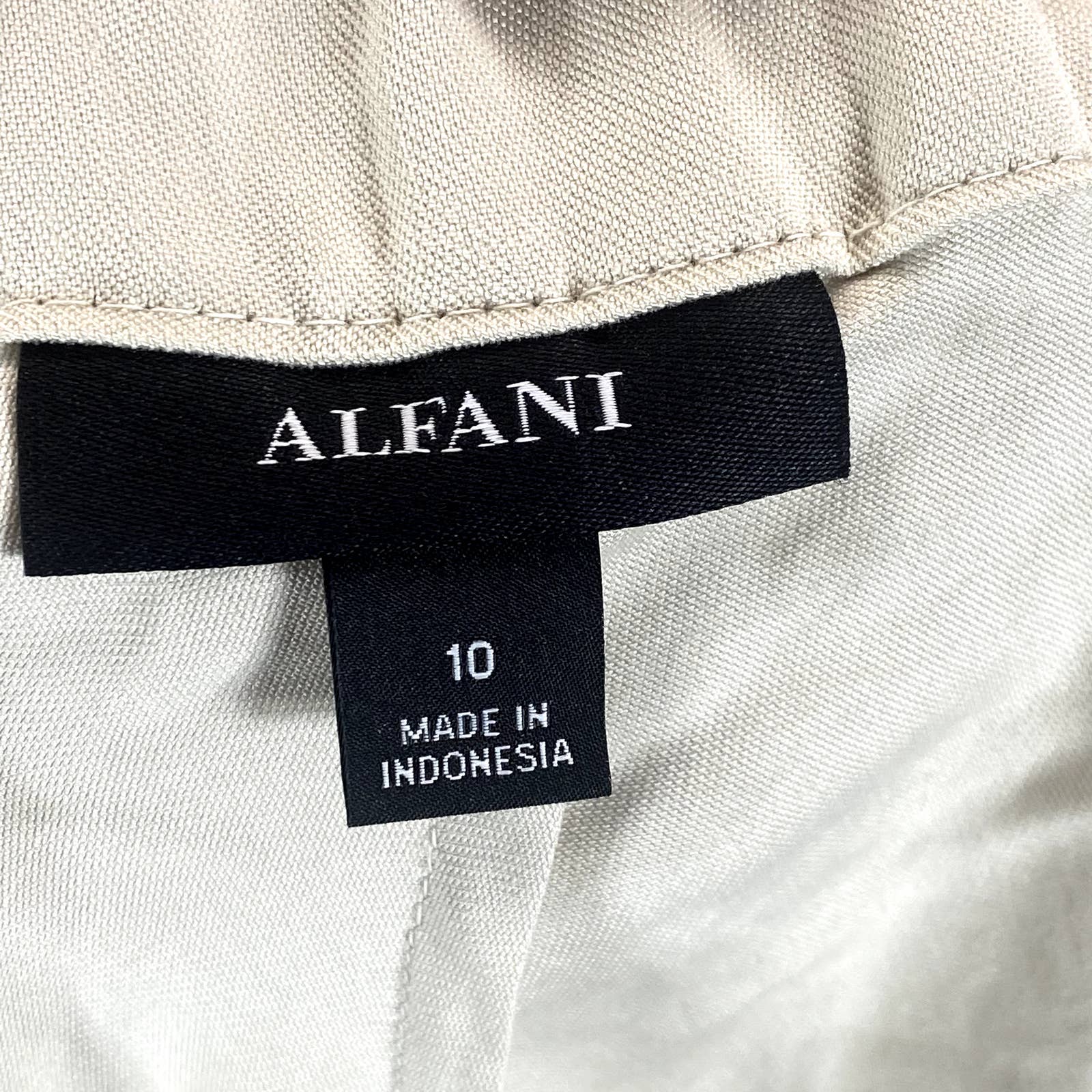 ALFANI Women's Oatmeal Elastic Waist Pocketed Pull-On Midi Skirt SZ 10