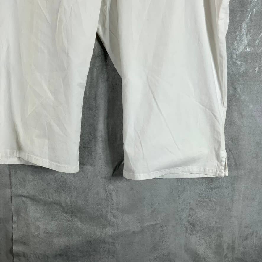 KAREN SCOTT Women's Plus Bright White Comfort-Waist Capri Pants SZ 22W