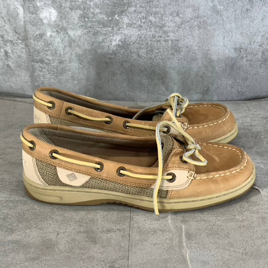 SPERRY Women's Linen Oat Angelfish Memory Foam Slip-On Boat Shoes SZ 6