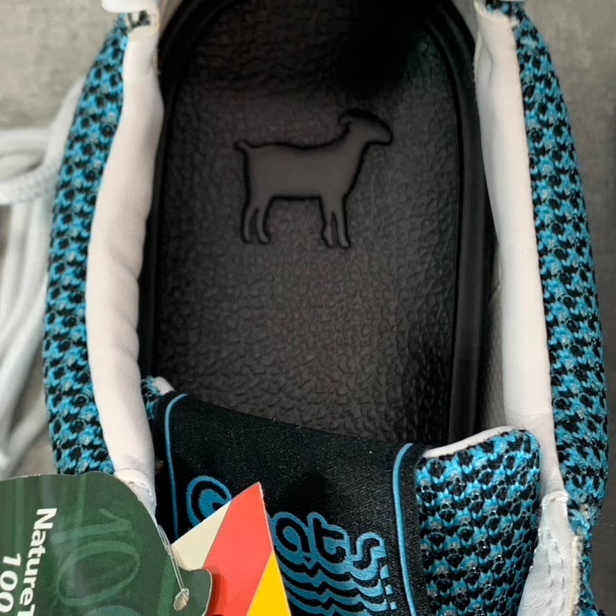 GOATS Women's Blue/Black The 454 Mesh Round-Toe Lace-Up Sneakers SZ 8