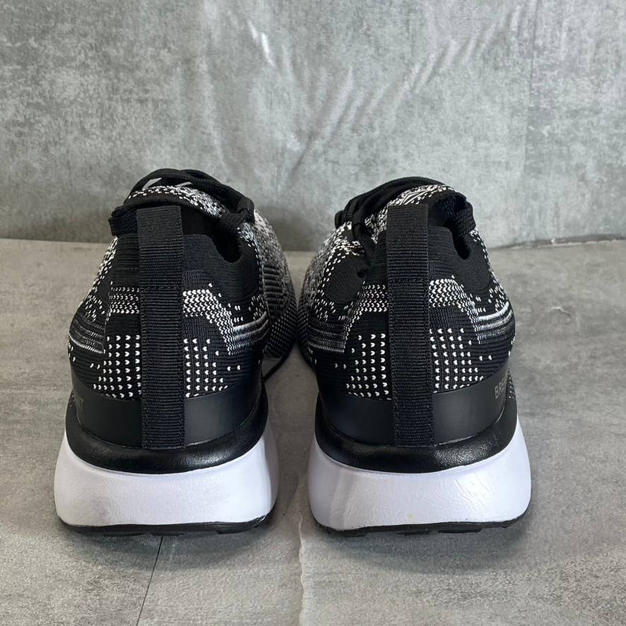 VANCE CO. Men's Black-White Rush Casual Knit Lace-Up Walking Sneakers SZ 11
