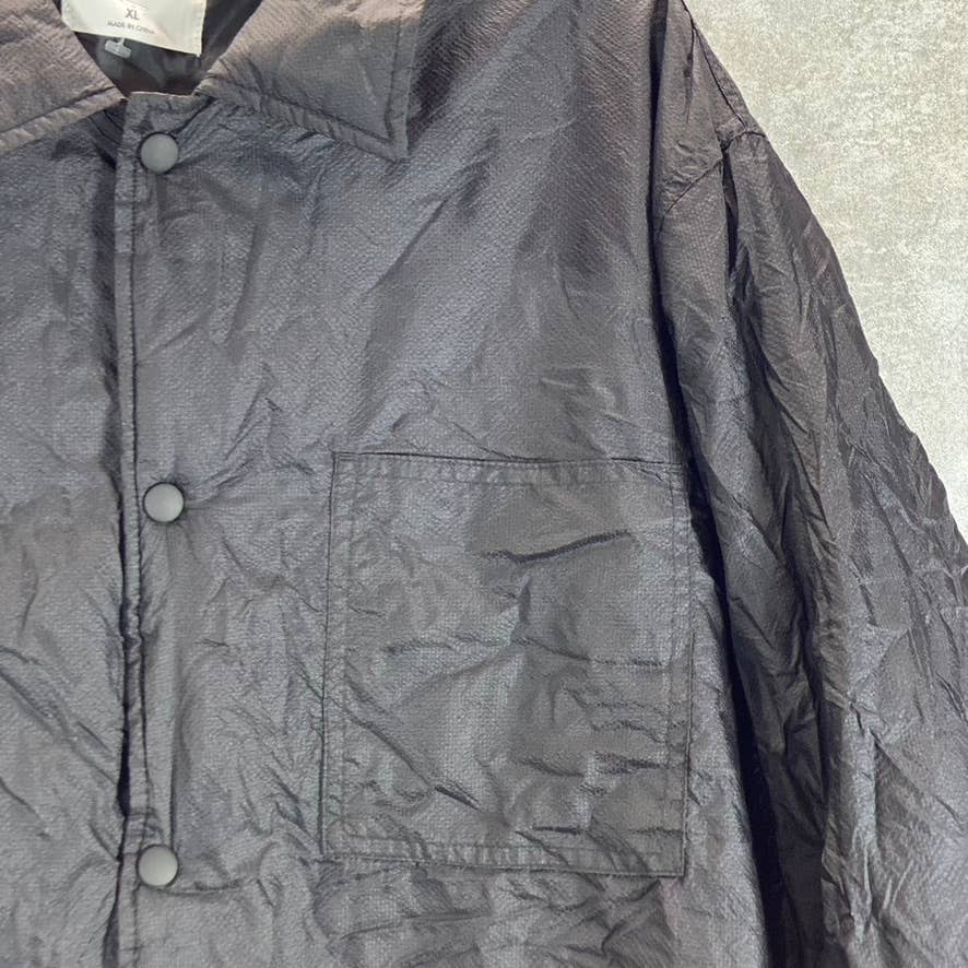 STYLUS Men's Black Waterproof Button-Up Lightweight Jacket SZ XL