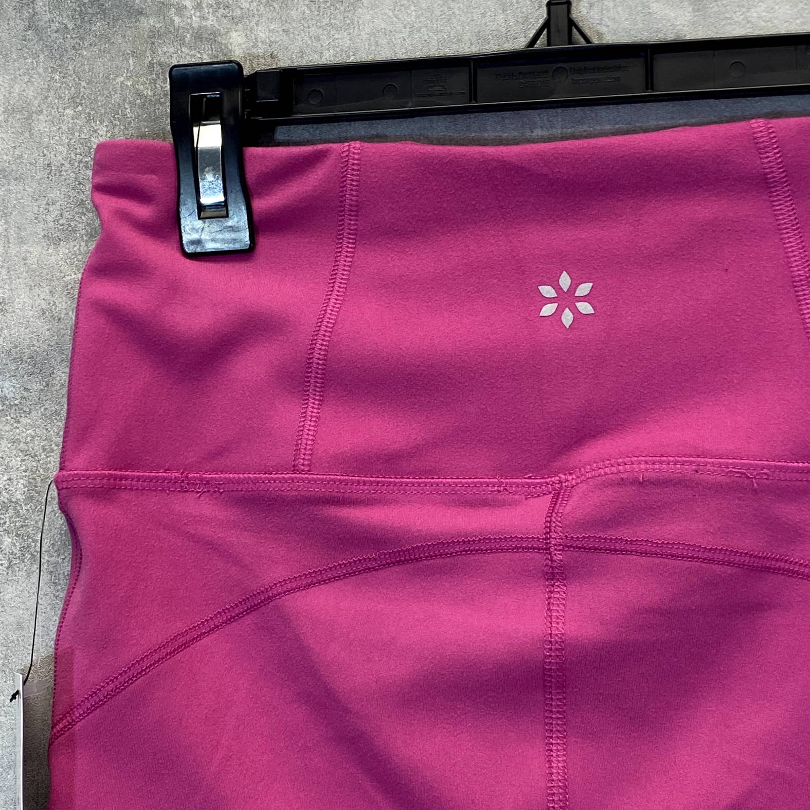 NINE WEST Women's Pink Beauty Crapped Zipper Hem Pull-On Stretch High-Waist Leggings SZ S