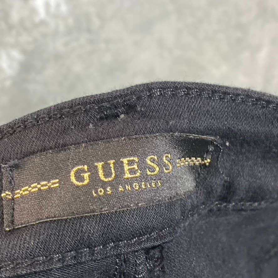 GUESS Women's Black Mid-Rise Sexy Curve Skinny Jeans SZ 28